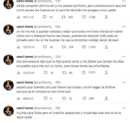 Camila Homs aseguró que hackearon su cuenta de Twitter. NA