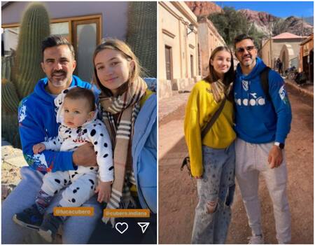 Las historias de Fabián con su hija Indiana de vacaciones. Fotos: Instagram.