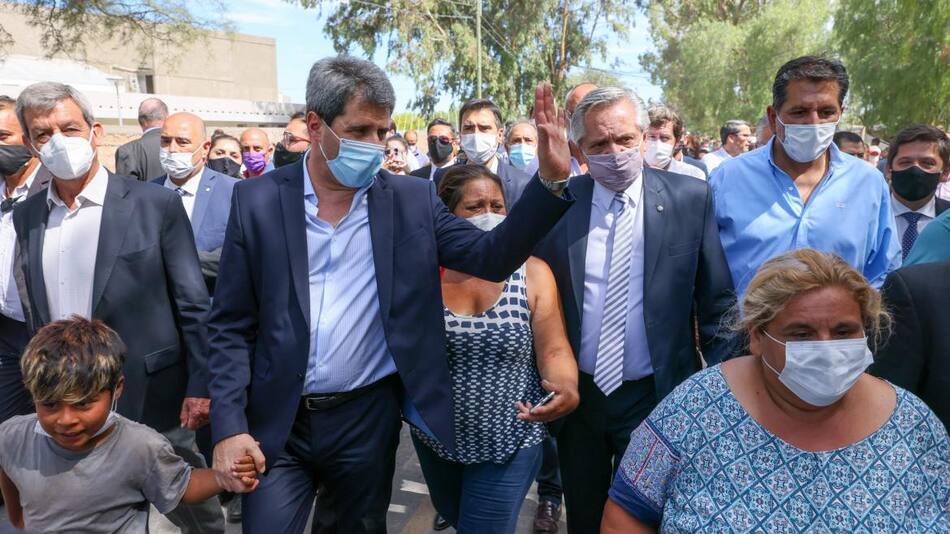 Alberto Fernández junto a Sergio Uñac en San Juan, AGENCIA NA
