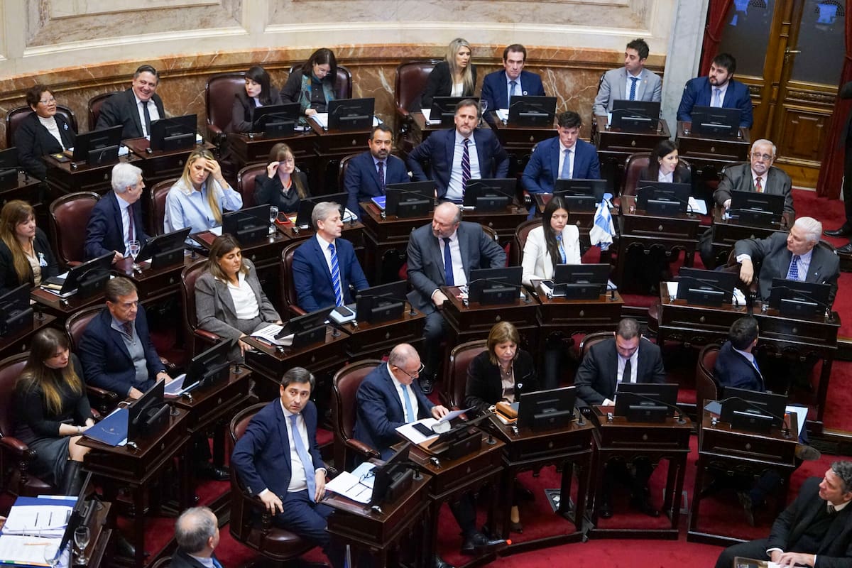 sesión en la Cámara de Senadores