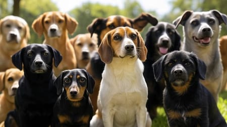 Perros; raza de perros. Foto: Grok.