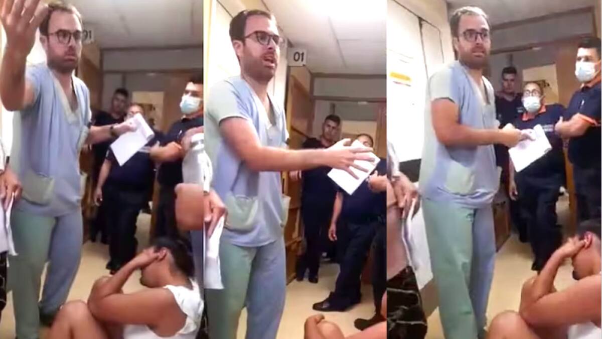 Médico cirujano de la guardia del Hospital Argerich. Foto: X / @esmeneuquen.