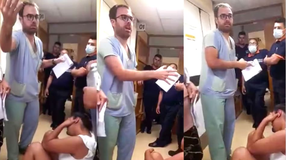 Médico cirujano de la guardia del Hospital Argerich. Foto: X / @esmeneuquen.