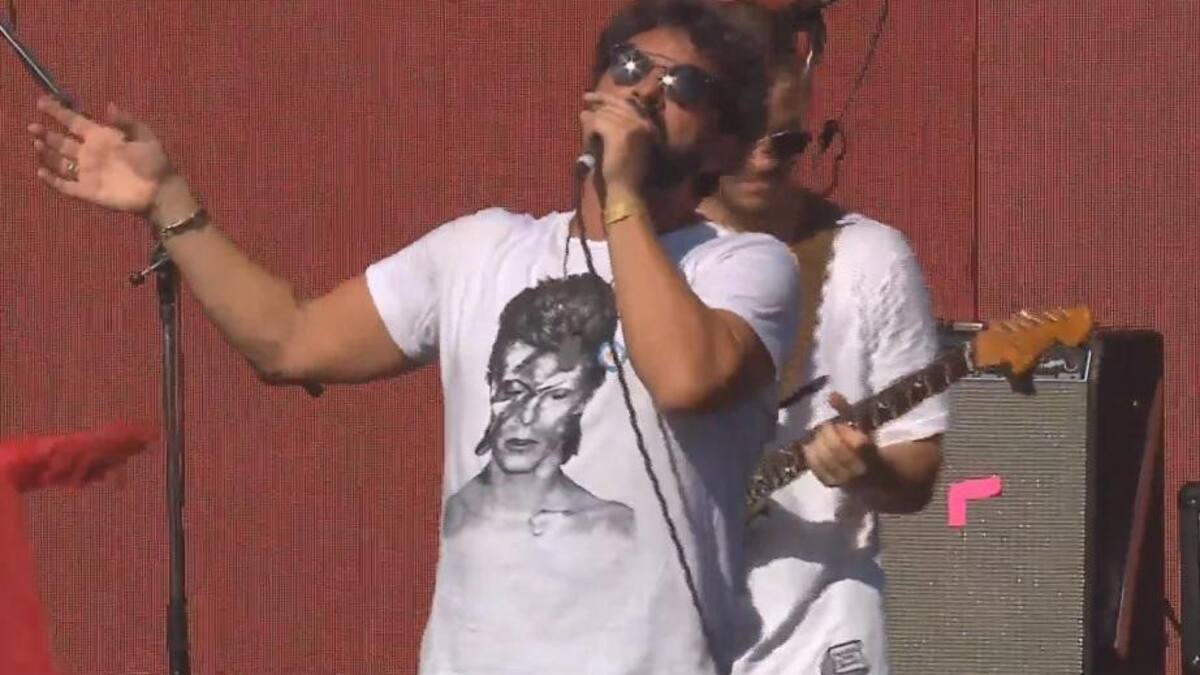 Iván Noble en la fiesta de la asunción presidencial de Alberto Fernández