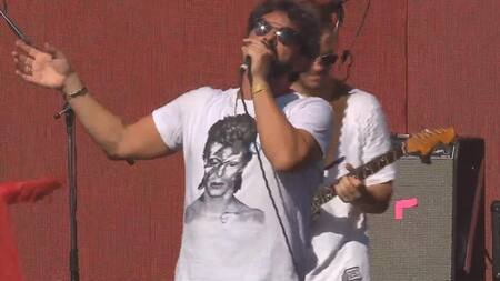 Iván Noble en la fiesta de la asunción presidencial de Alberto Fernández