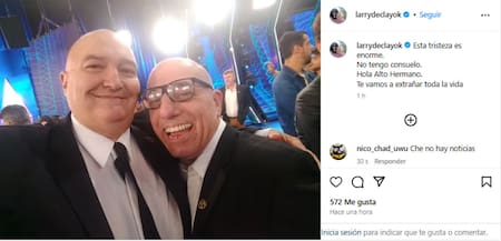 La despedida de Larry De Clay a Toti Ciliberto. Foto: Captura.