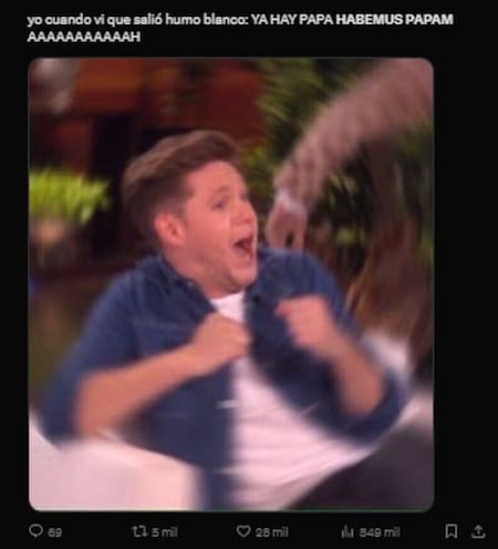 Memes sobre la asunción del papa León XIV. Foto: captura.