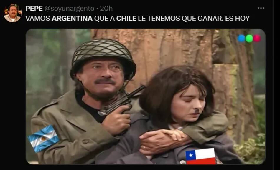 Memes del partido entre Argentina y Chile. Foto: X