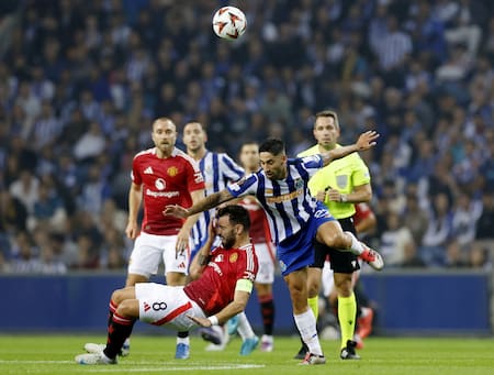 Alan Varela; Porto vs Manchester United; Europa League. Foto: Reuters