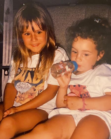 Mica y Cande Tinelli cuando eran pequeñas. Foto: Instagram.