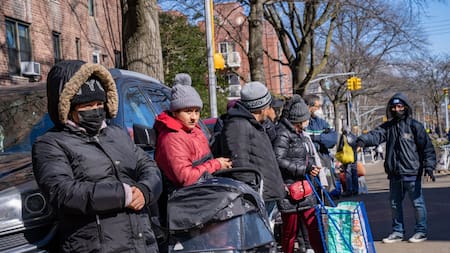 Migrantes en Nueva York. Foto: EFE