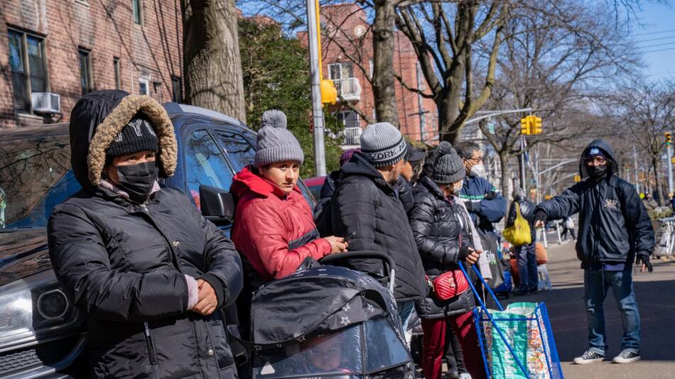 Migrantes en Nueva York. Foto: EFE