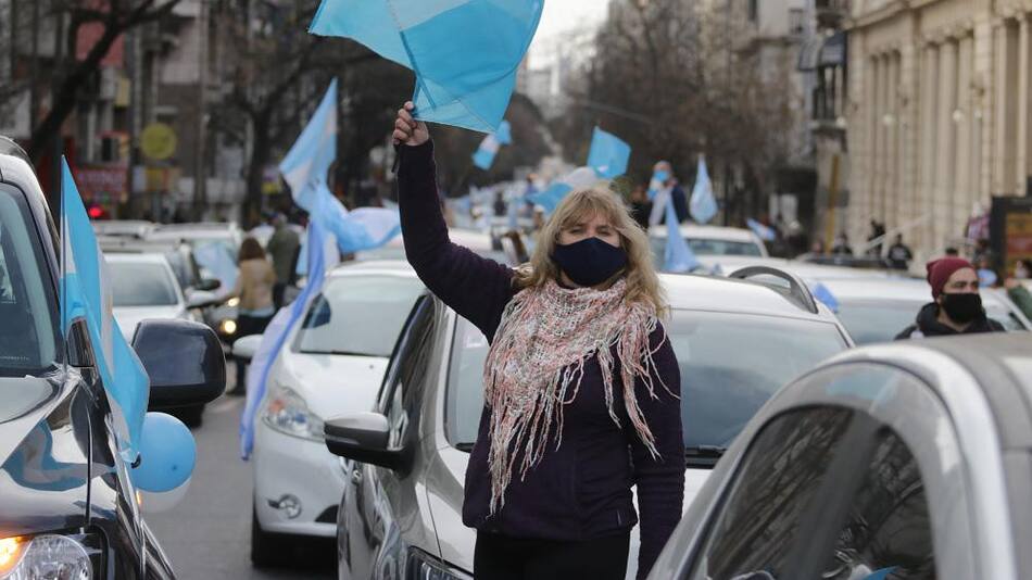 Protesta y banderazo en Argentina, NA