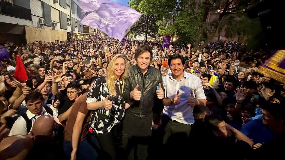 El presidente Javier Milei en su anterior visita a Córdoba.