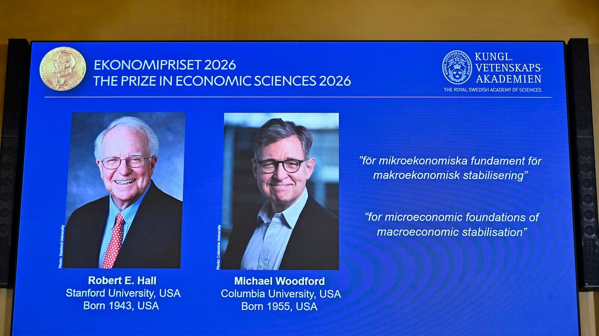 El premio Nobel de Economía fue otorgado a los estadounidenses Robert E. Hall y Michael Woodford