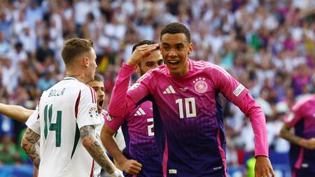 Jamal Musiala, autor de dos goles en lo que va de la Eurocopa. Foto: Reuters.