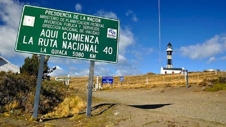 Cabo Vírgenes, el lugar donde comienza la Ruta 40. Foto: NA.