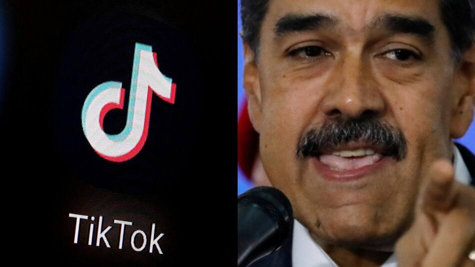 Nicolás Maduro contra TikTok. Fotos: Reuters.