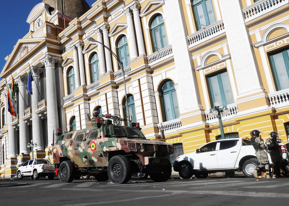 Denuncian golpe de Estado y levantamiento militar en Bolivia. Foto: EFE