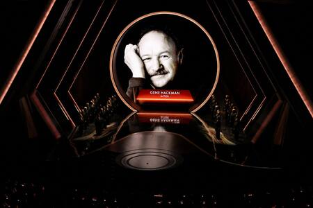 Gene Hackman, homenajeado en la entrega de los Oscars 2025. Foto: REUTERS/Carlos Barria.