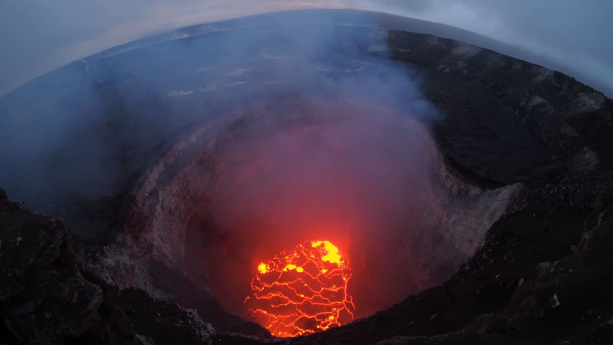 Erupción volcánica.