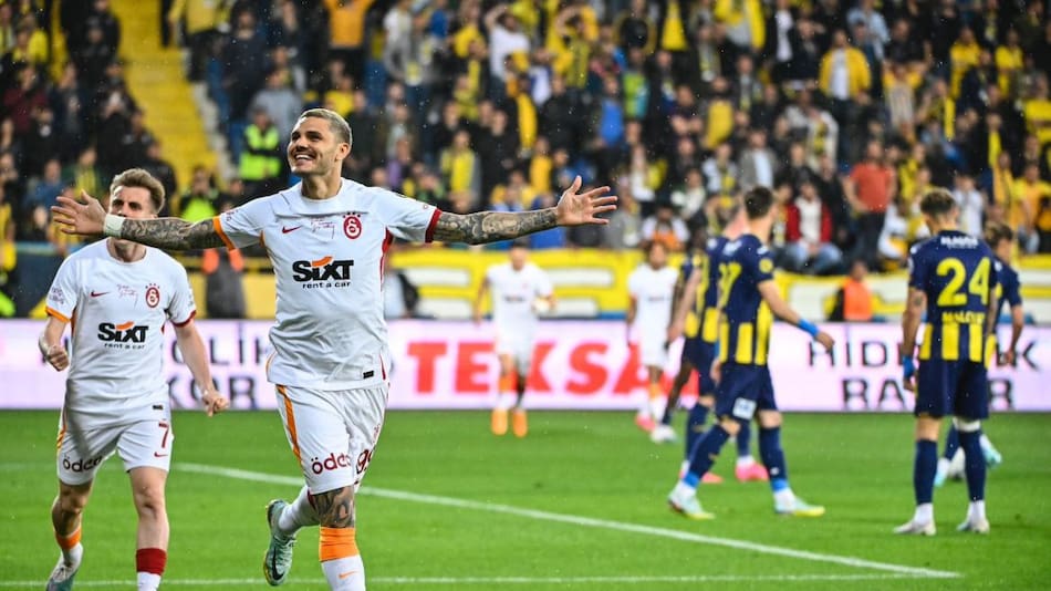 Festejo de Mauro Icardi en el Galatasaray. Foto: @GalatasaraySK.