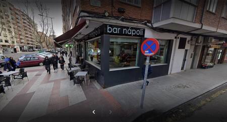Bar Napoli, en Zamora, España. Foto: Google Maps.
