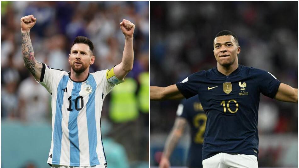 Lionel Messi y Kylian Mbappé. Fotos: Reuters.
