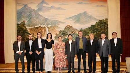 Máximo Kirchner en China. Foto: Presidencia de la Nación.