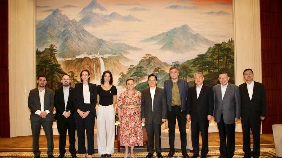 Máximo Kirchner en China. Foto: Presidencia de la Nación.