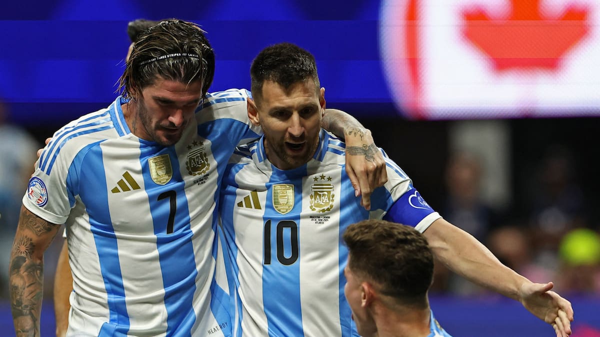 La Selección Argentina derrotó a Canadá en la Copa América 2024. Foto: NA.