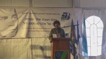 Madre de Nisman - homenaje en Israel