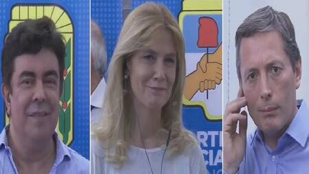 Cumbre del PJ bonaerense 21-02-19, Fernando Espinoza, Verónica Magario, Fernando Gray, Canal 26, Elecciones 2019