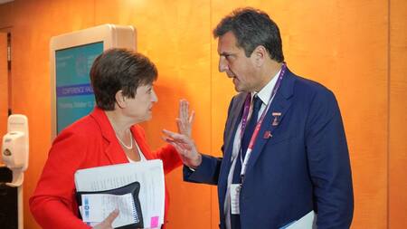 Kristalina Georgieva y Sergio Massa. Foto: NA.