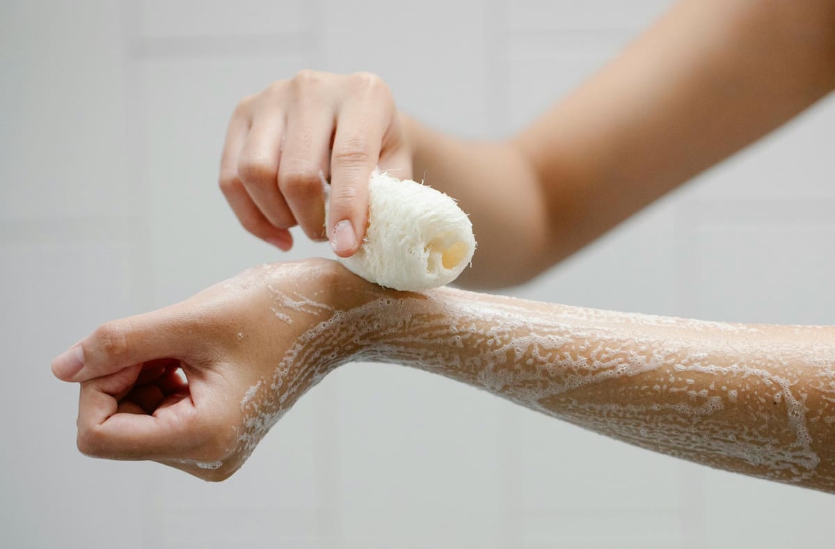 Esponja, baño, ducha, aseo, piel. Fuente: Pexels