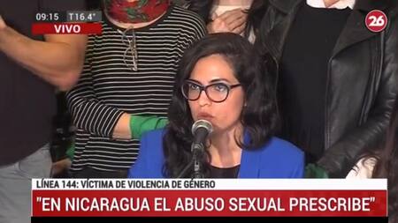 Abogada de Thelma Fardin, conferencia de prensa, Canal 26