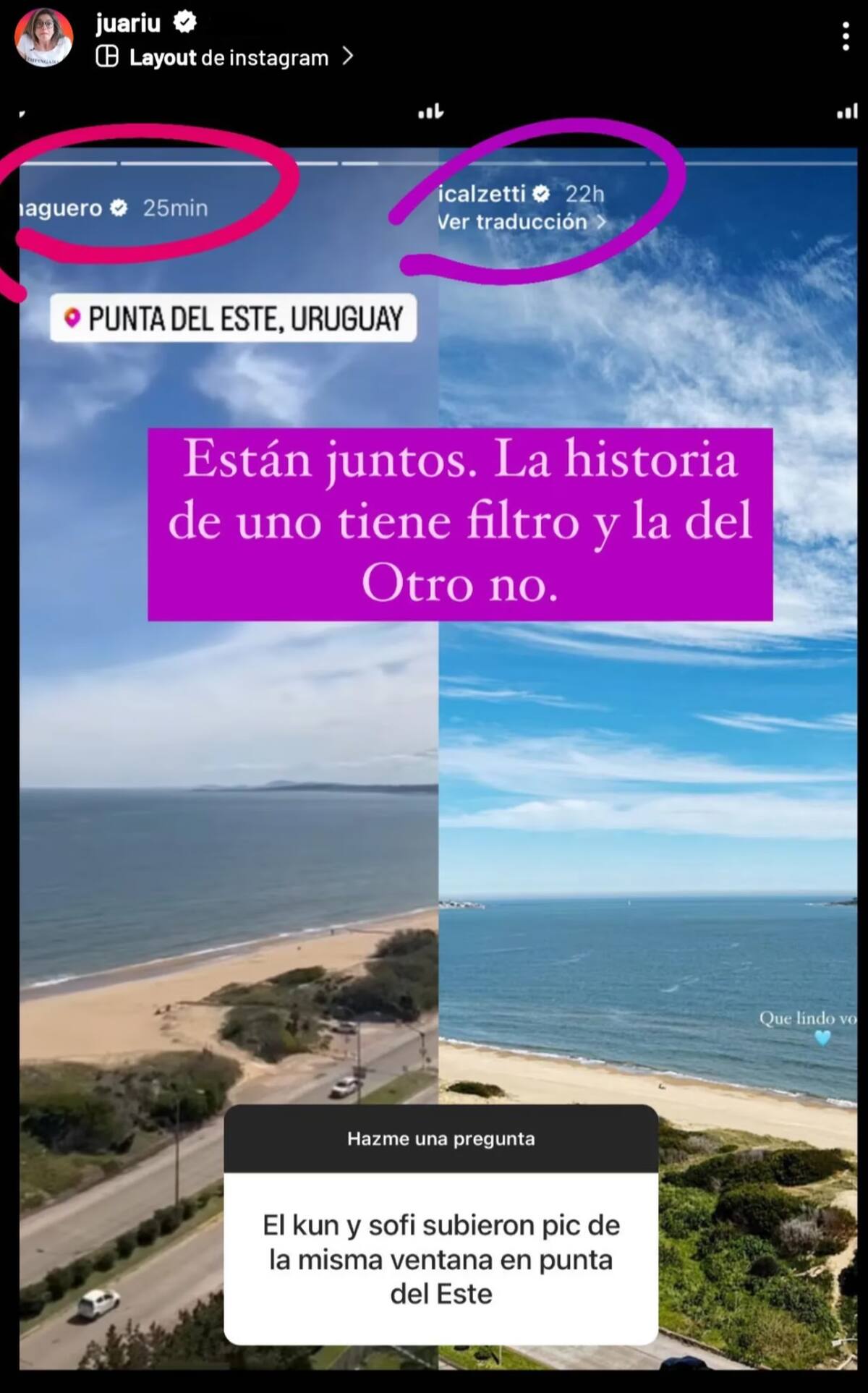 El descubrimiento de Juariu. Foto: Instagram.