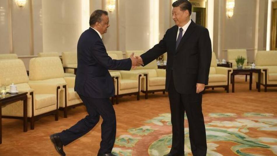 A finales de enero, el director general de la OMS, Tedros Adhanom Ghebreyesus, se reunió con el presidente chino, Xi Jinping, en Pekín.