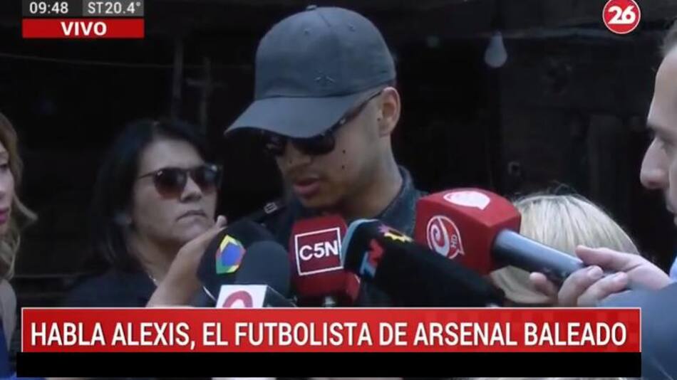 Alexis, jugador de Arsenal baleado