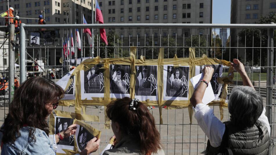 Crimen de carabineros en Chile. Foto: EFE
