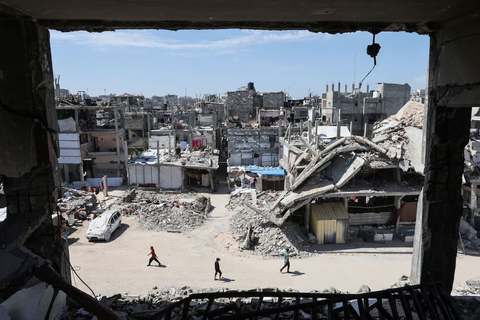 Destrucción en la Franja de Gaza. Foto: Reuters/Ramadan Abed