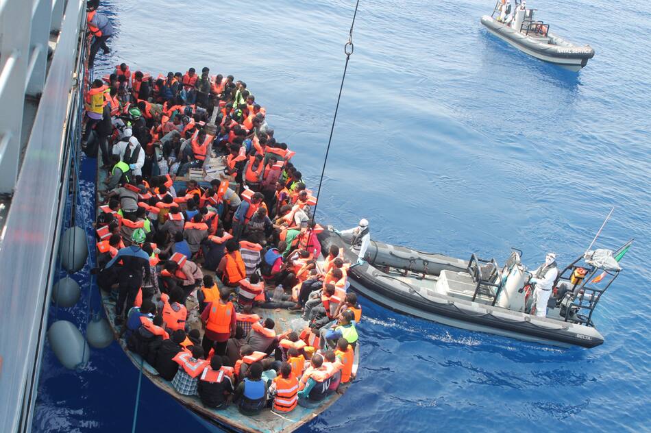 Migración ilegal en Europa. Foto: EFE