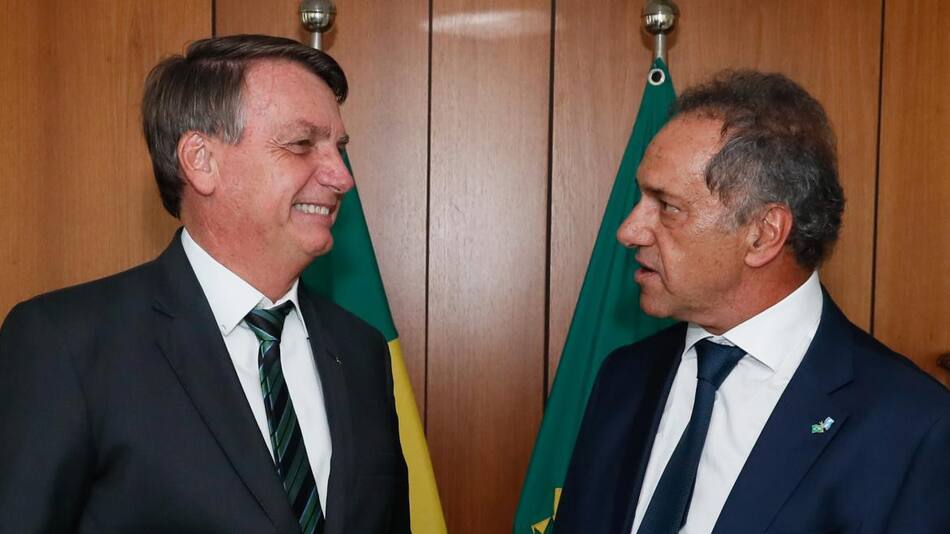 Daniel Scioli y Jair Bolsonaro, AGENCIA NA