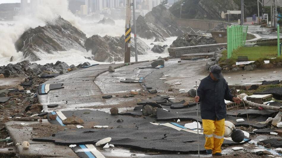 Tifón Hinnamnor en Corea del Sur, REUTERS