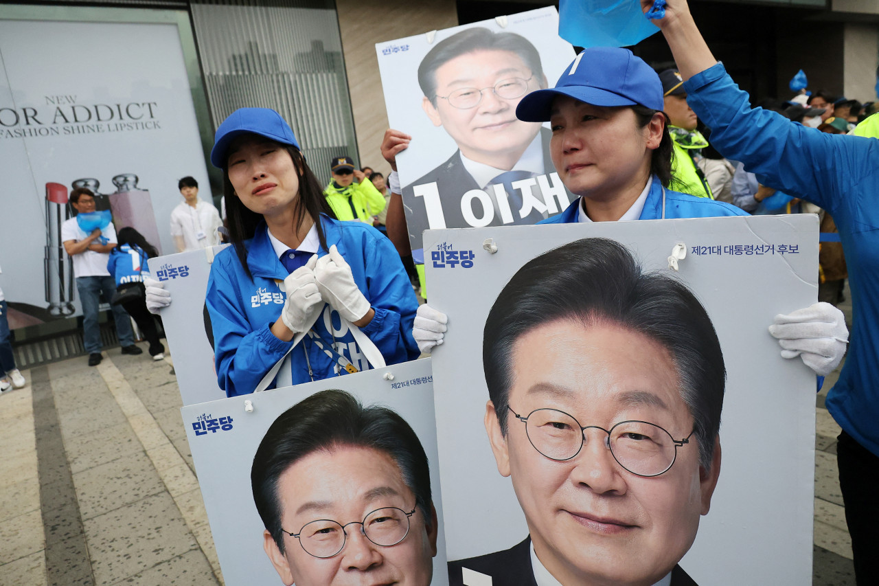El candidato a presidente por el Partido Democrático en Corea del Sur, Lee Jae-myung. Foto: Reuters/Kim Hong-Ji.