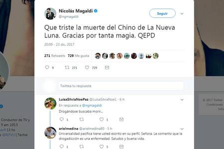 Muerte de El Chino - La Nueva Luna - Redes sociales