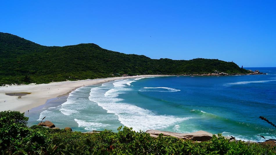 Praia dos Naufragados es una playa virgen que queda escondida detrás de un sendero frondoso desde Florianópolis. Cerca de Argentina e ideal para unas vacaciones.
