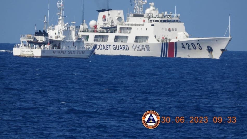Ejercicios militares de China cerca de Filipinas. Foto: Reuters.