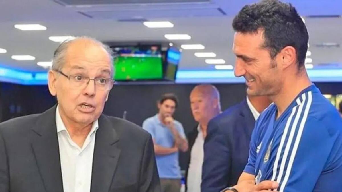 Alejandro Sabella y Lionel Scaloni. Foto: LV12