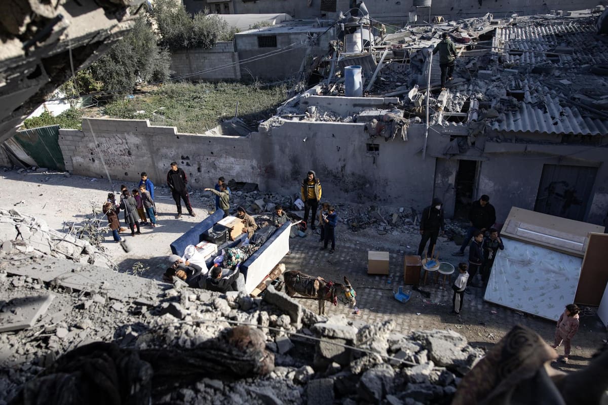 Ataques israelíes en la Franja de Gaza. Foto: EFE.